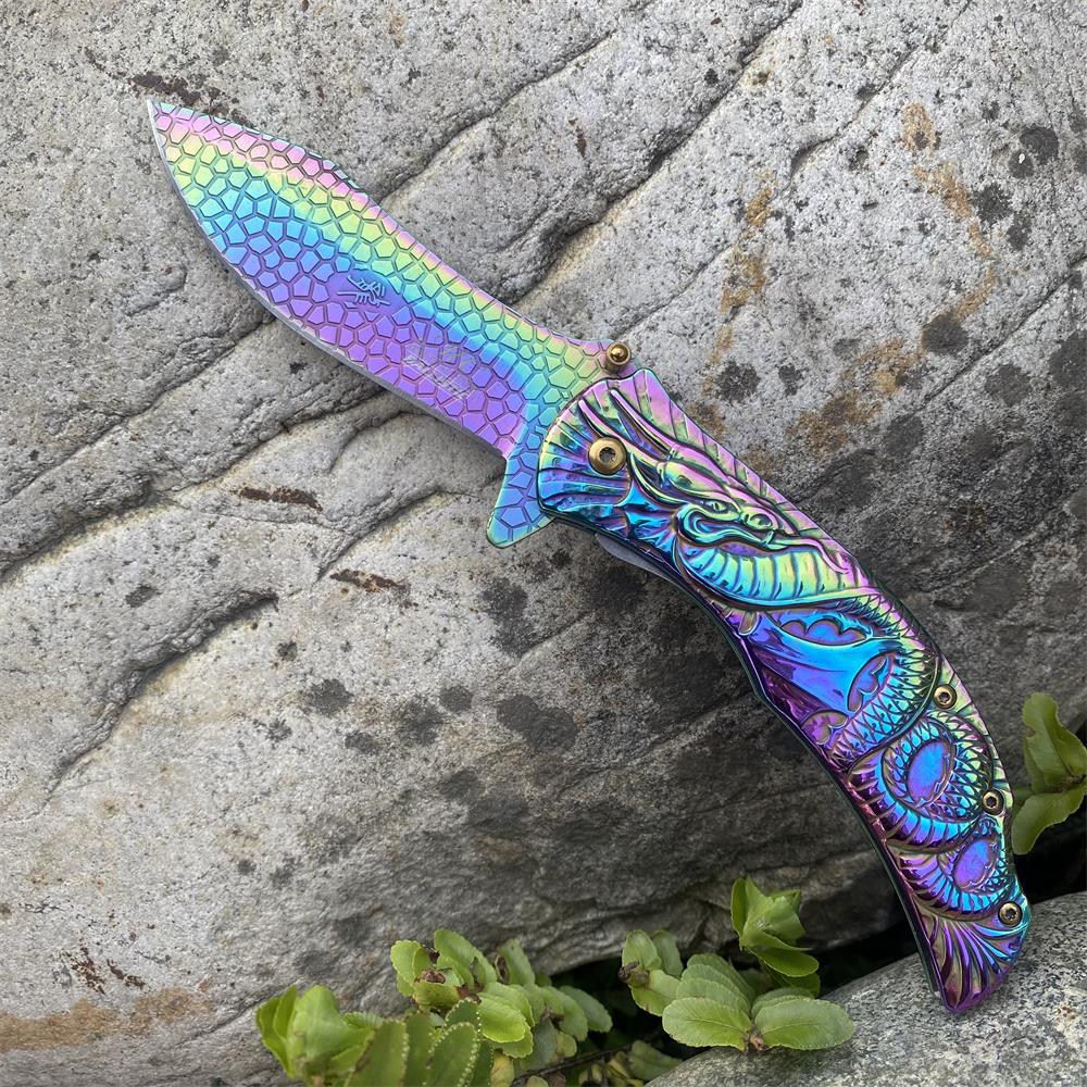 Sea Serpent sculpture Folding Knife Camping Knife - Tophatter Daily Deals