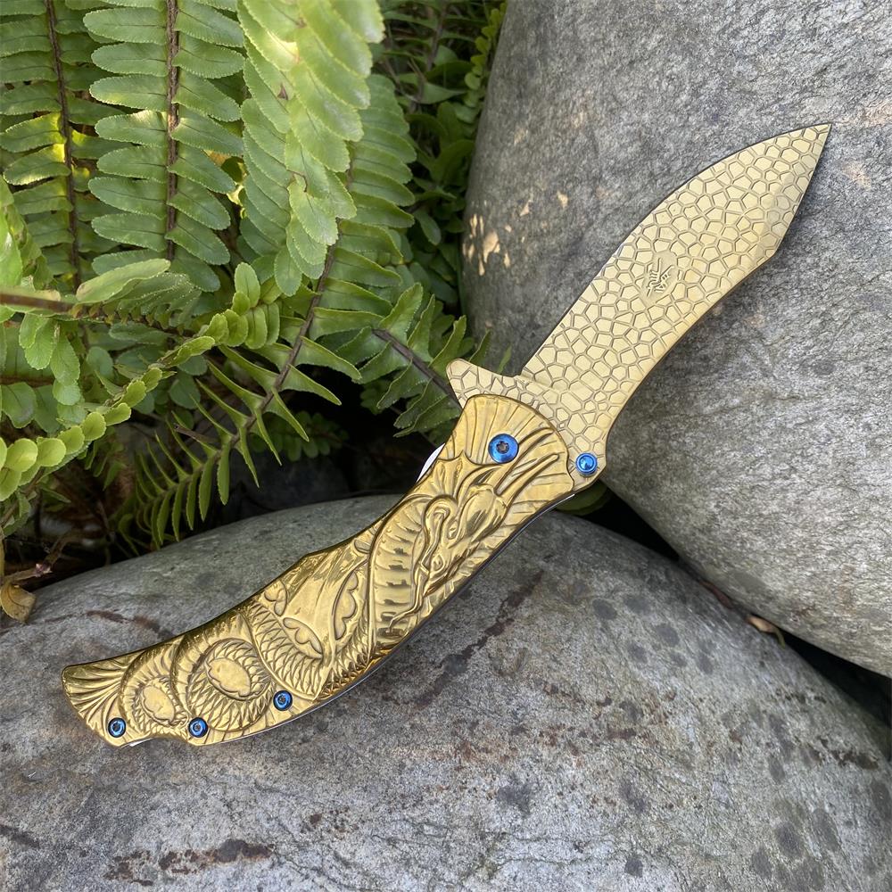 Sea Serpent sculpture Folding Knife Camping Knife - Tophatter Daily Deals