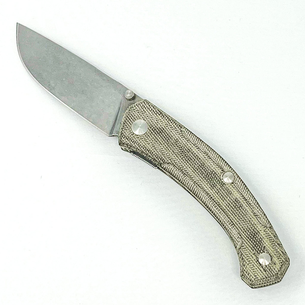 GiantMouse ACE Iona V2 - Green Canvas Micarta - Liner Lock - CPM-MagnaCut Knives - Tophatter Daily Deals