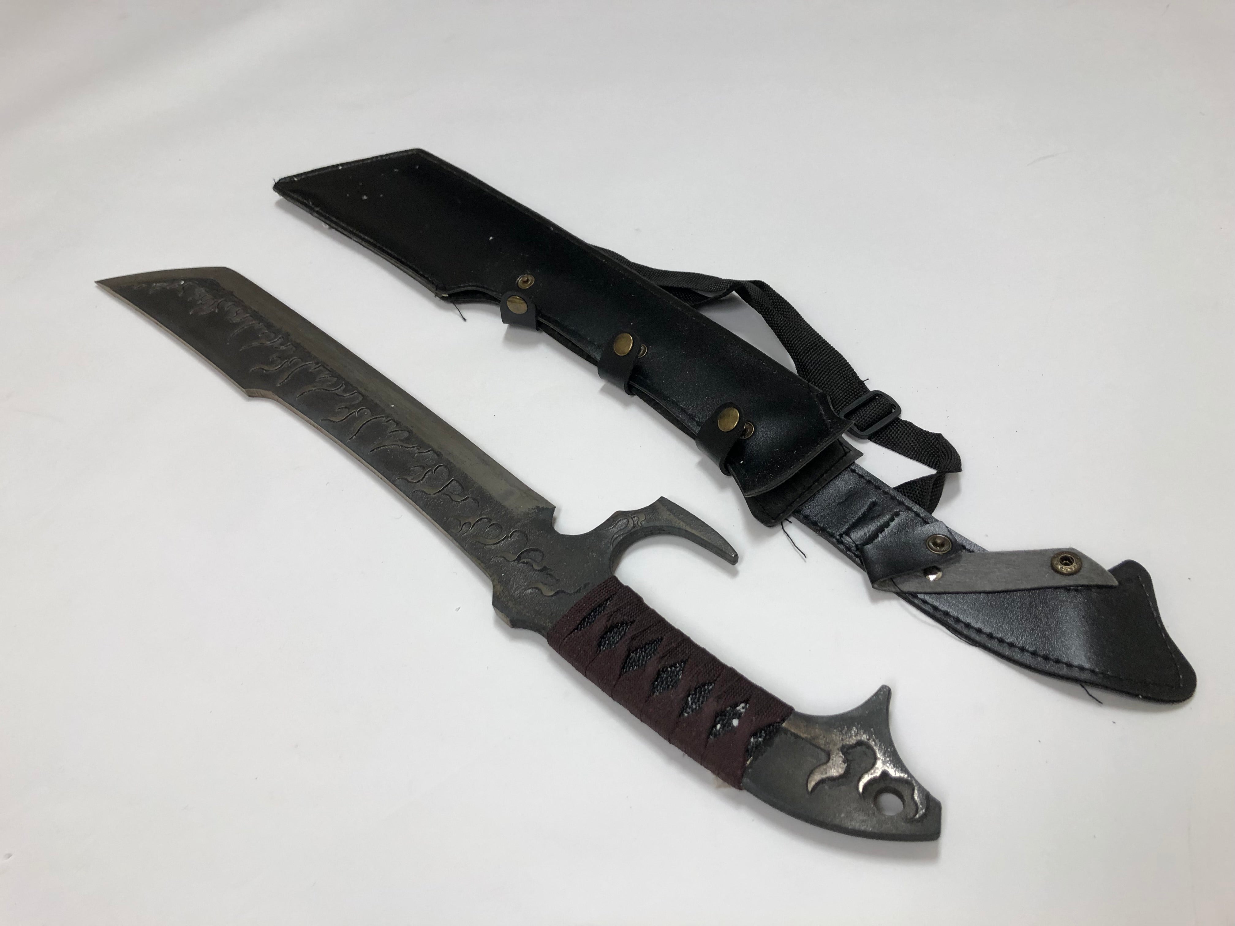 Fire and Steel - Fantasy Flame Demon Cleaver - Tophatter Daily Deals