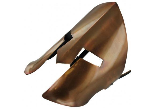 Ancient Greek Copper Spartan Battle Mask historical period - Tophatter Daily Deals