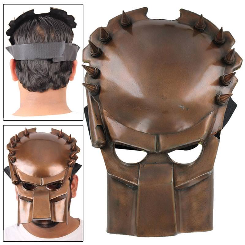 Fantasy Predator Warrior Copper Movie Battle Cosplay Mask - TOPHATTER'S ARMORY DEALS Collectible Weapons - Tophatter Daily Deals