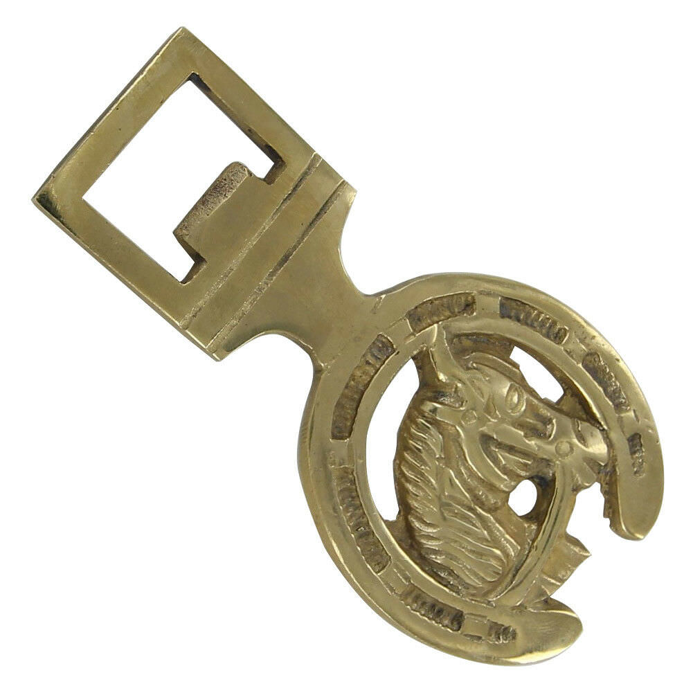 Brass Bottle Opener Horse Head Horseshoe Pattern Unique Collectible Functional - TOPHATTER'S ARMORY DEALS Collectible Weapons - Tophatter Daily Deals