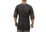 Medieval Half Sleeve Habergeon Blackened Chainmail Medium historical period - Tophatter Daily Deals