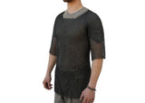 Medieval Half Sleeve Habergeon Blackened Chainmail Medium historical period - Tophatter Daily Deals