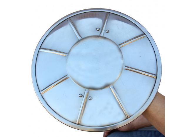 Polished Medieval Fluted Buckler Shield historical period - Tophatter Daily Deals