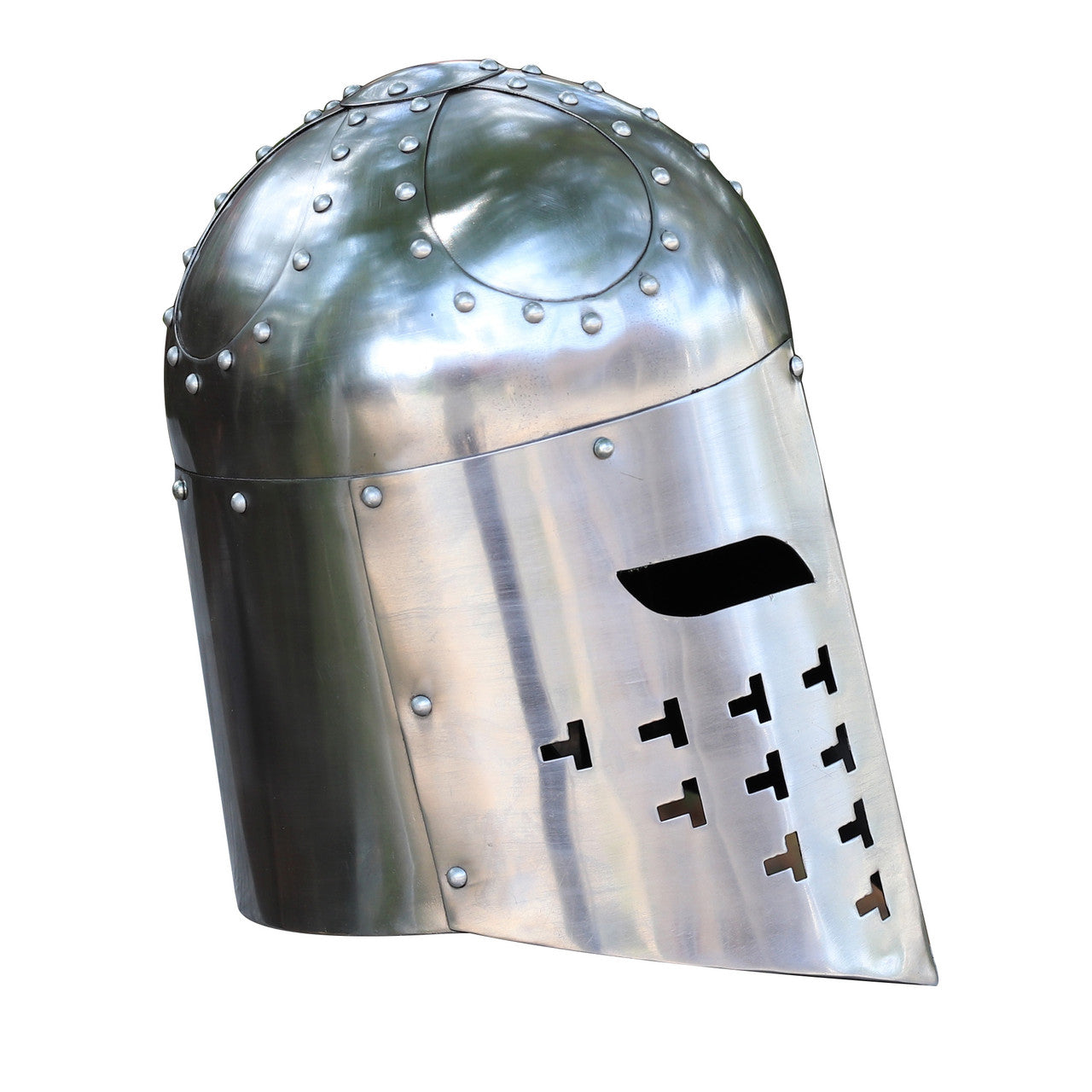 Fully Functional Sugarloaf Steel Helmet Medieval armor - Tophatter Daily Deals