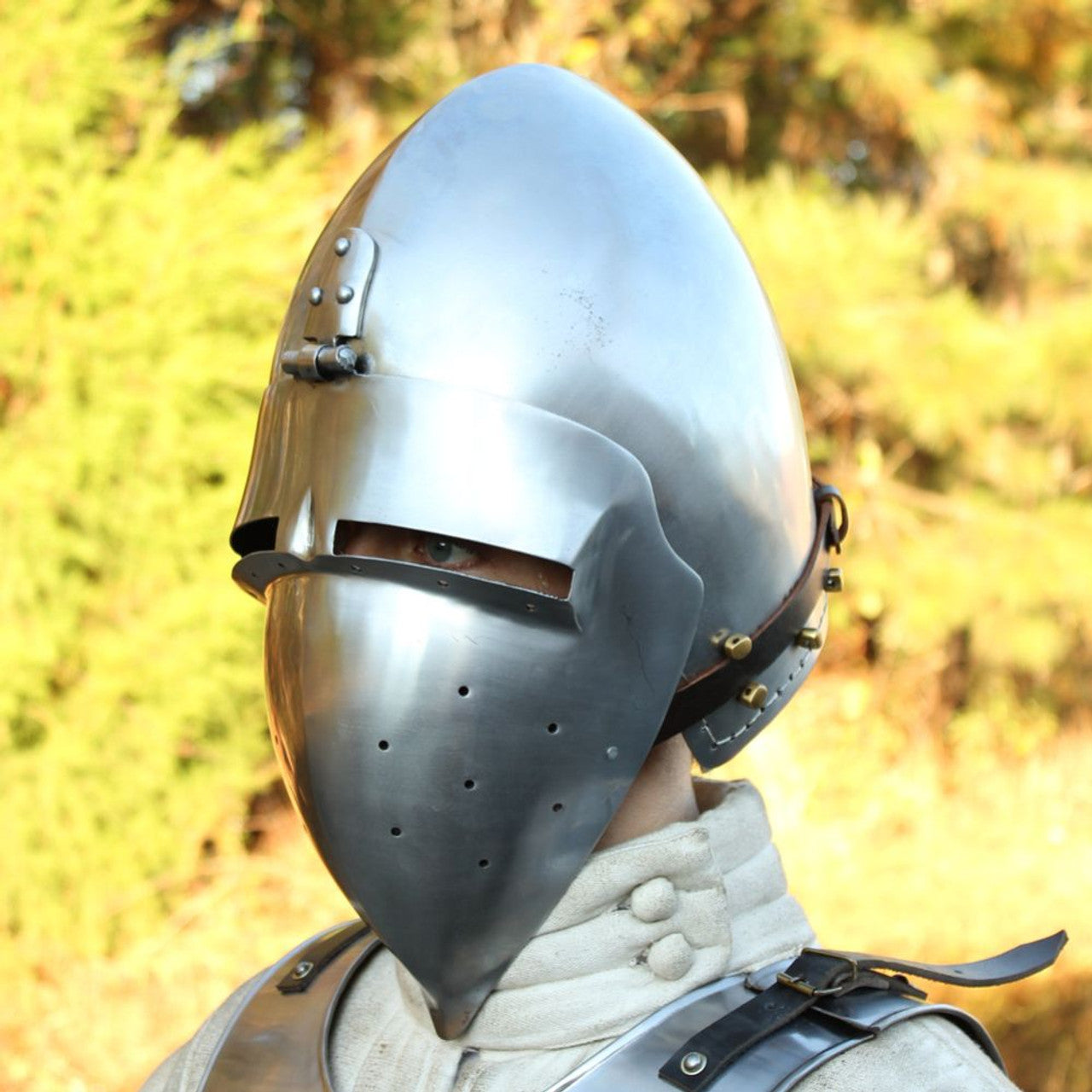 Medieval Bascinet Klappvisor Helmet Medieval armor - Tophatter Daily Deals