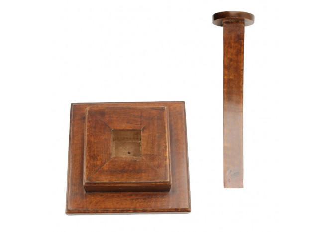 Square Base Wooden Helmet Stand historical period - Tophatter Daily Deals