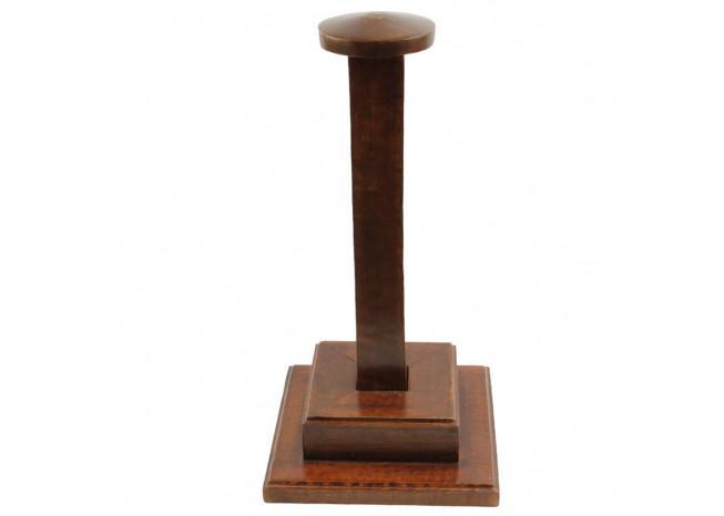 Square Base Wooden Helmet Stand historical period - Tophatter Daily Deals