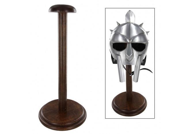 Round Base Wooden Helmet Stand historical period - Tophatter Daily Deals