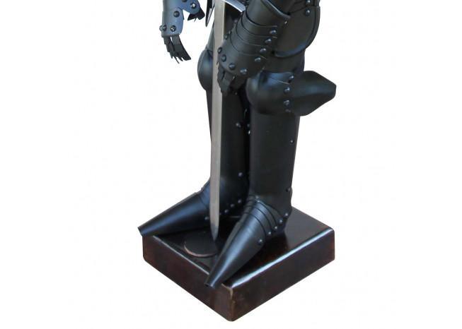 Medieval Mini Black Knight 14th Century Statute historical period - Tophatter Daily Deals