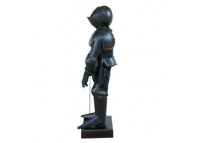 Medieval Mini Black Knight 14th Century Statute historical period - Tophatter Daily Deals