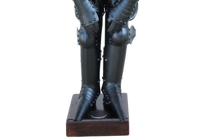 Medieval Mini Black Knight 14th Century Statute historical period - Tophatter Daily Deals