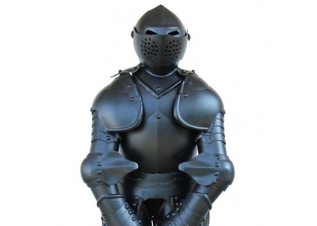 Medieval Mini Black Knight 14th Century Statute historical period - Tophatter Daily Deals