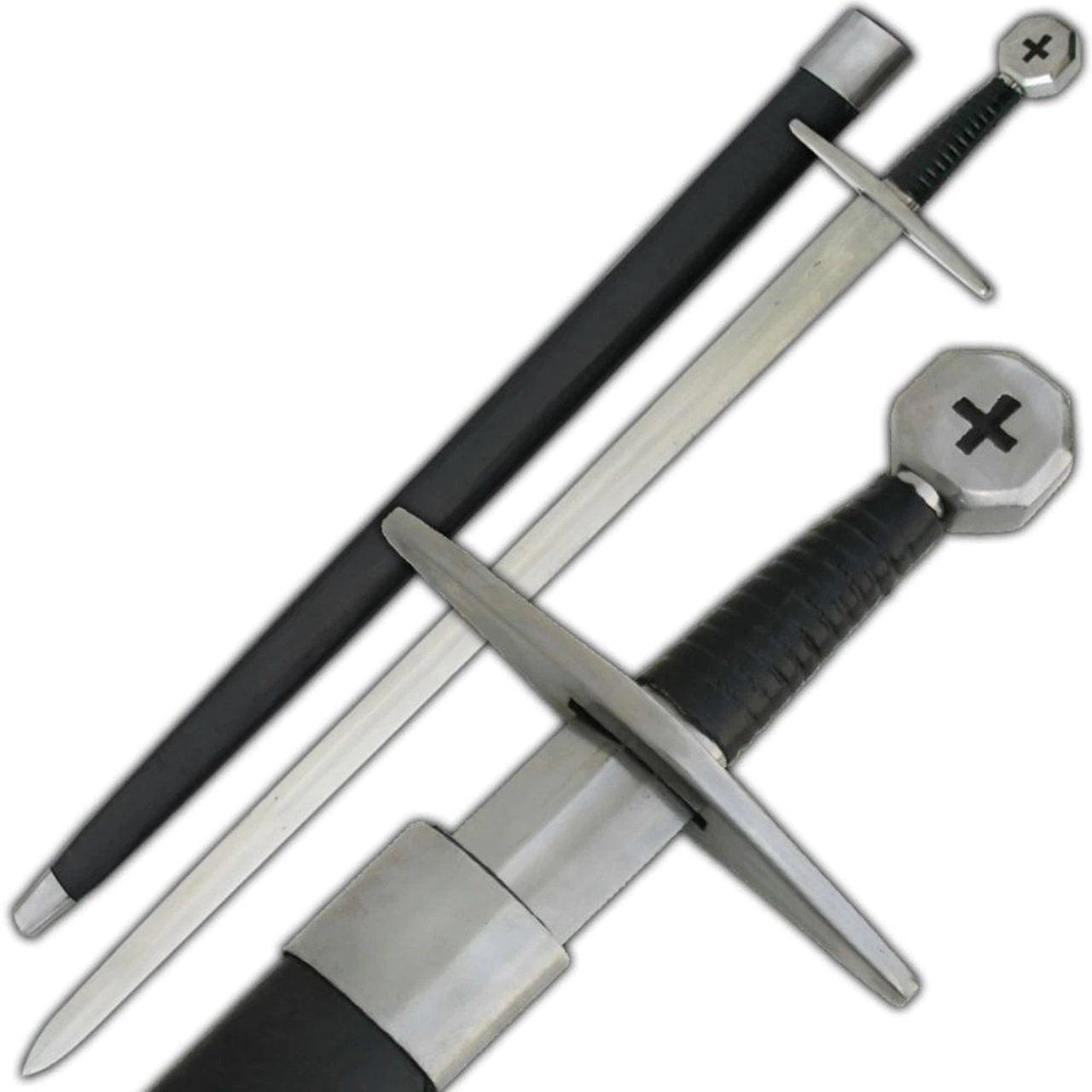 Knights Templar Long Sword Carbon Steel swords - Tophatter Daily Deals