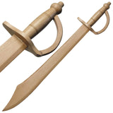 Black Bart Wooden Pirate Practice Scimitar Sword swords - Tophatter Daily Deals
