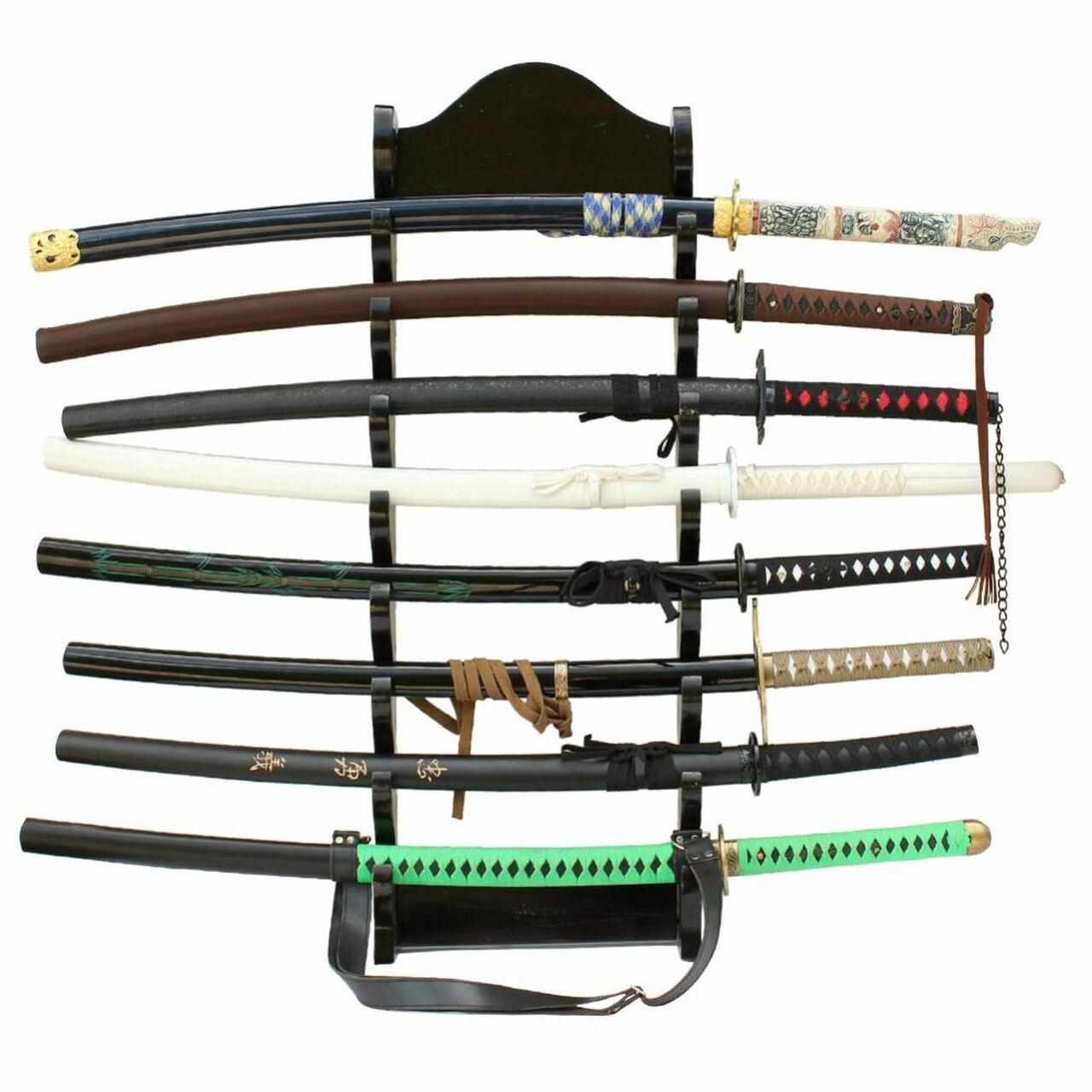 Premium Eight Tier Solid Wall Sword Display Display Stands & Plaques - Tophatter Daily Deals