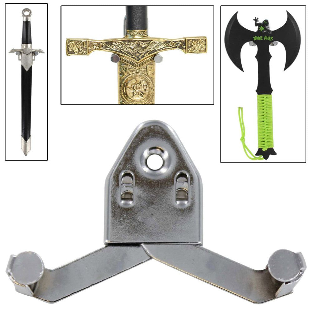 Universal Adjustable Sword Display Wall Hook Display Stands & Plaques - Tophatter Daily Deals