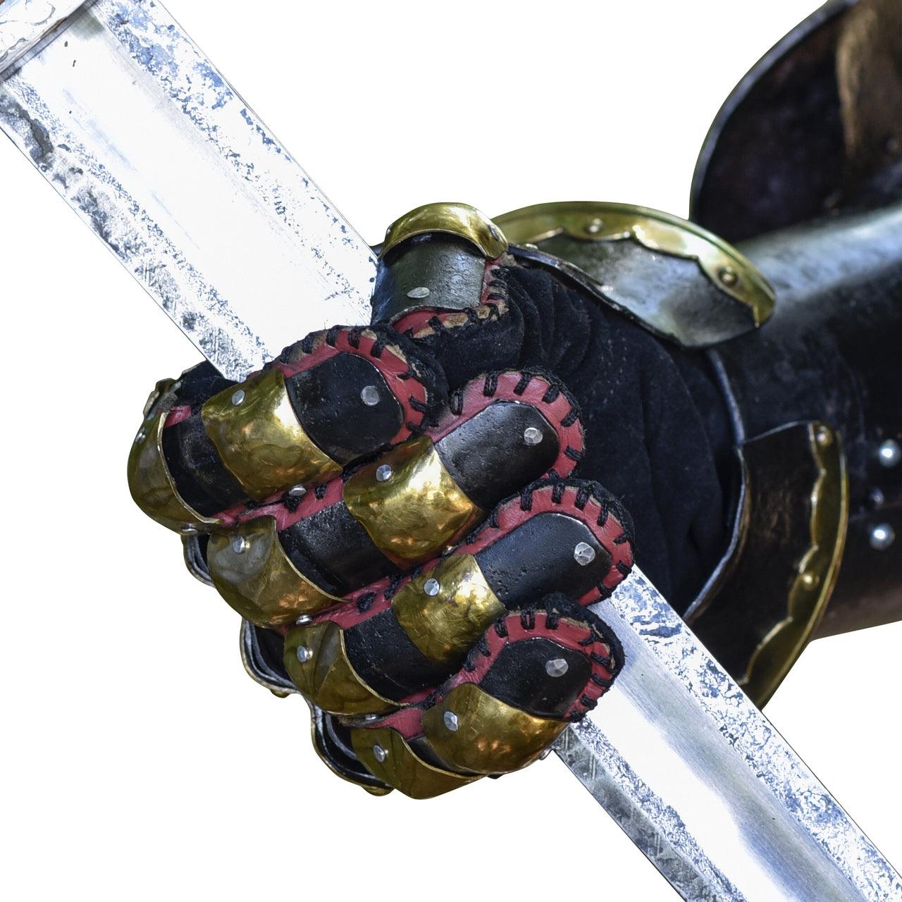 The Cursed Black Knight Functional Medieval Armor Gauntlets historical period - Tophatter Daily Deals