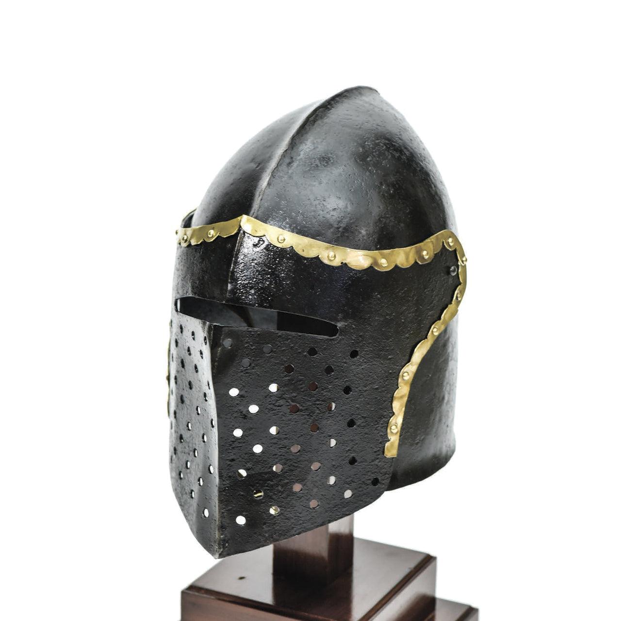The Cursed Black Knight Functional Medieval Helmet Armor historical period - Tophatter Daily Deals