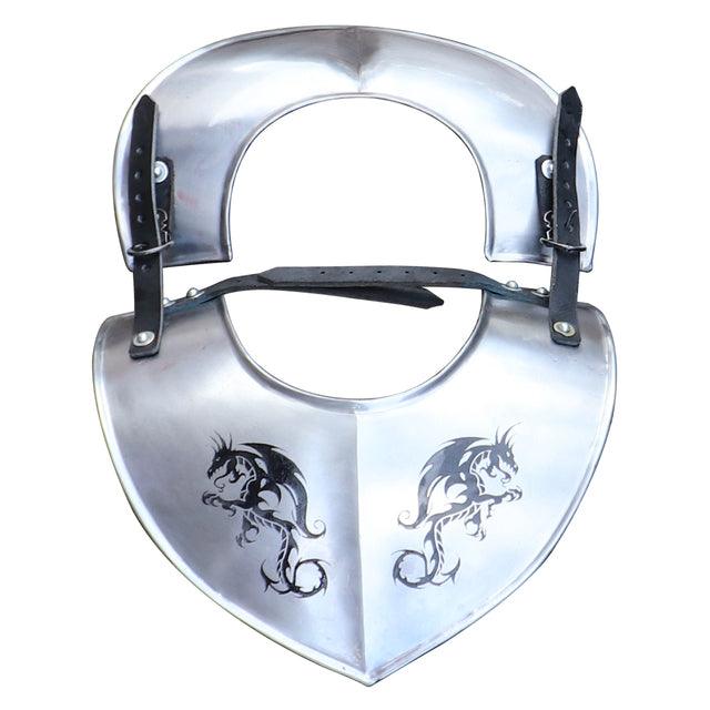 Dragon Hunter Medieval Steel Adjustable Gorget Armor historical period - Tophatter Daily Deals