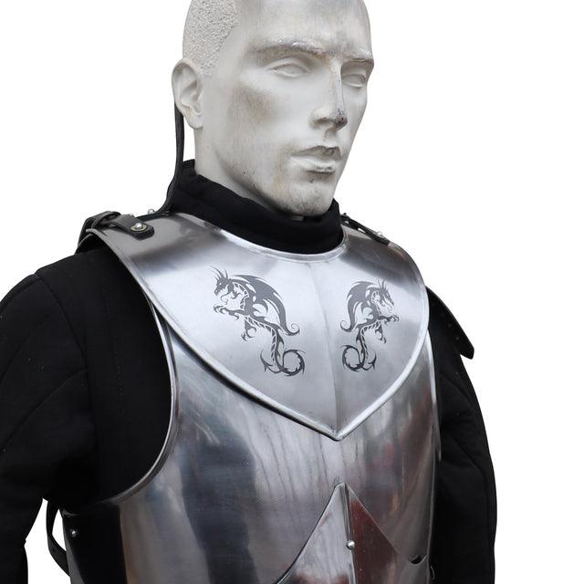 Dragon Hunter Medieval Steel Adjustable Gorget Armor historical period - Tophatter Daily Deals