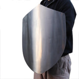 14th Century Four Point Functional Polished Steel Medieval Battle Shield historical period - Tophatter Daily Deals