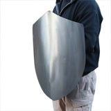 14th Century Four Point Functional Polished Steel Medieval Battle Shield historical period - Tophatter Daily Deals