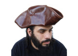 Real Leather Handmade Tricorn Pirate Hat historical period - Tophatter Daily Deals