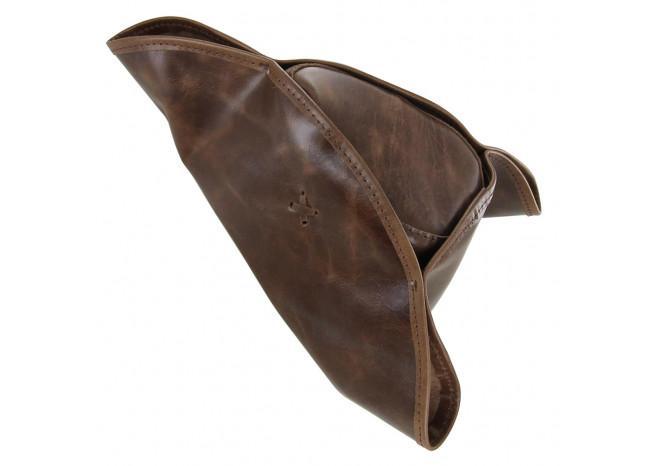 Real Leather Handmade Tricorn Pirate Hat historical period - Tophatter Daily Deals