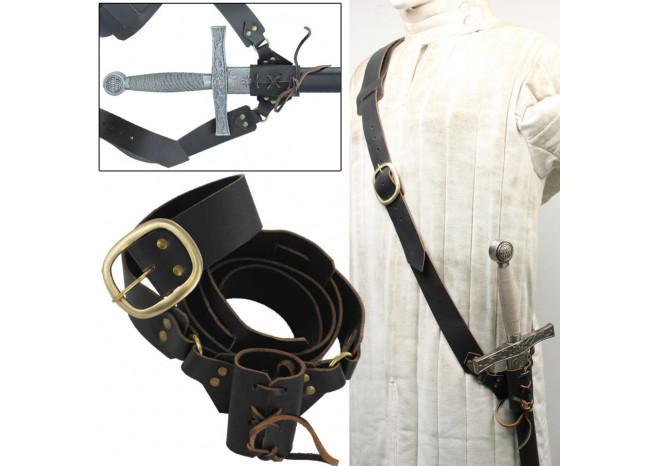 Leather Waist Hanger Frog Baldric Sword Hanger historical period - Tophatter Daily Deals