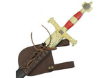 Medieval Pen Dragon Leather Sword Frog Brown historical period - Tophatter Daily Deals