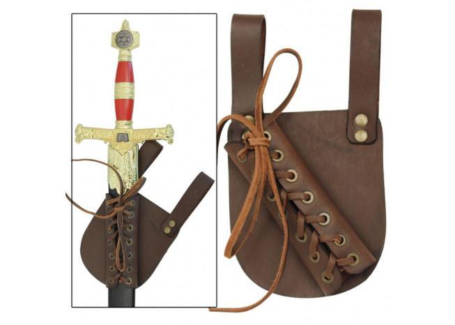 Medieval Pen Dragon Leather Sword Frog Brown historical period - Tophatter Daily Deals