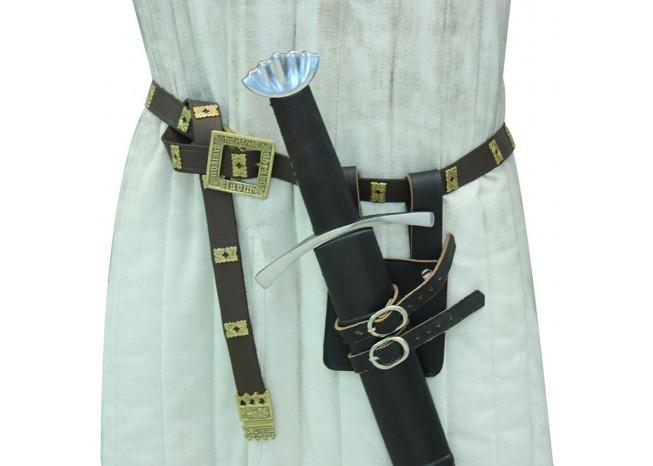 First Crusade Holy War Black Leather Sword Frog historical period - Tophatter Daily Deals