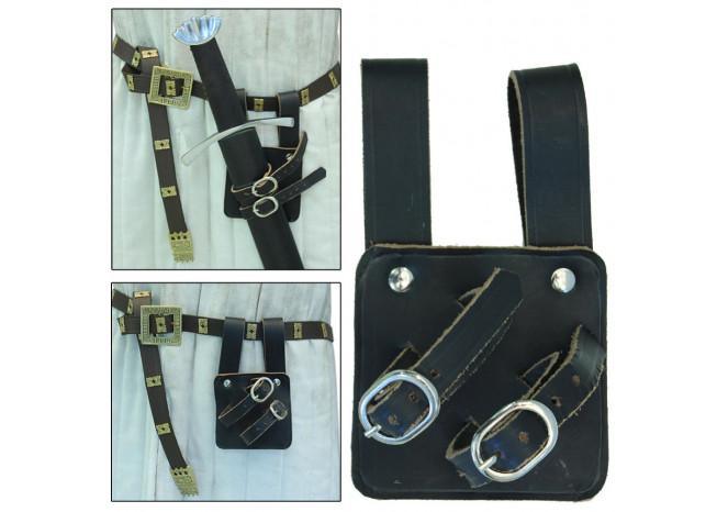 First Crusade Holy War Black Leather Sword Frog historical period - Tophatter Daily Deals