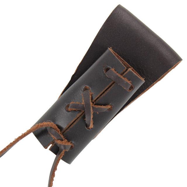 Medieval Chaucer Leather Dagger Frog Brown historical period - Tophatter Daily Deals