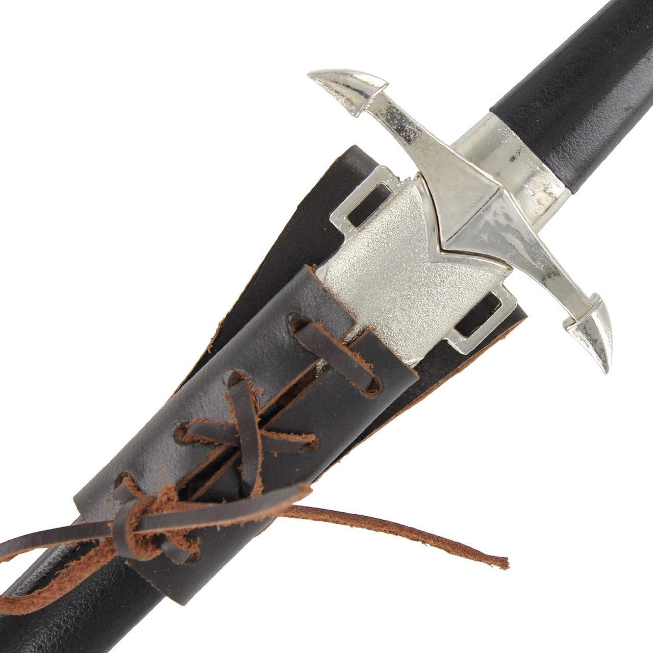 Medieval Chaucer Leather Dagger Frog Brown historical period - Tophatter Daily Deals