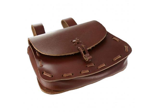 Medieval Leather Hide Festival Pouch Bag historical period - Tophatter Daily Deals
