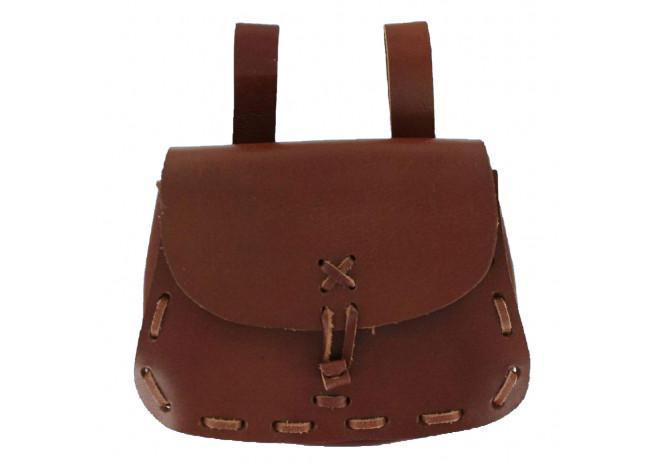Medieval Leather Hide Festival Pouch Bag historical period - Tophatter Daily Deals