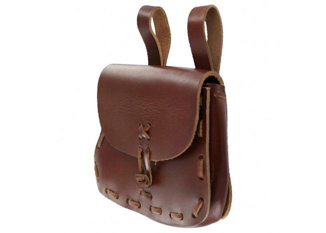 Medieval Leather Hide Festival Pouch Bag historical period - Tophatter Daily Deals