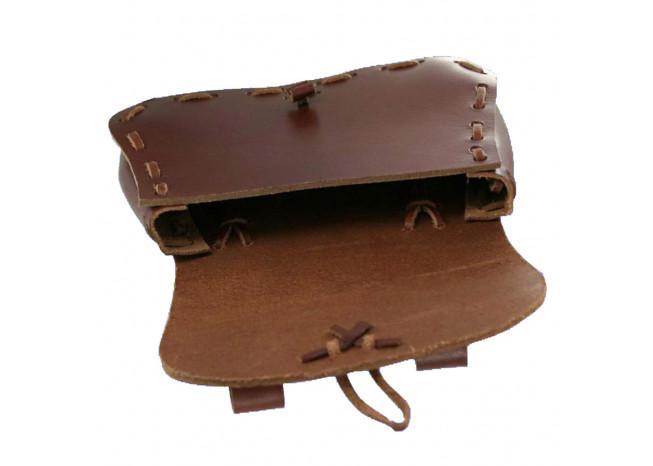 Medieval Leather Hide Festival Pouch Bag historical period - Tophatter Daily Deals
