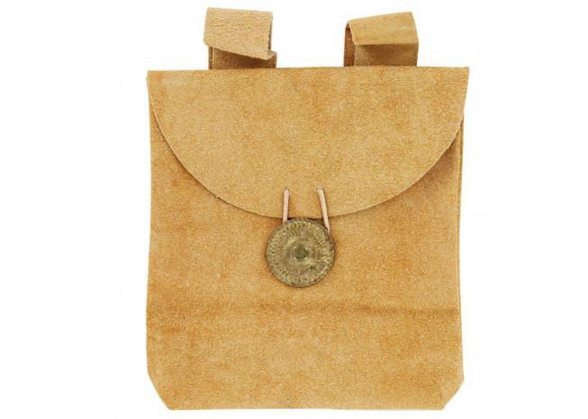 Medieval Golden Suede Leather Pouch historical period - Tophatter Daily Deals