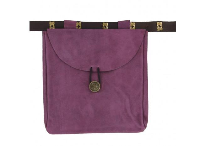Hint of Royalty Purple Suede Leather Pouch historical period - Tophatter Daily Deals