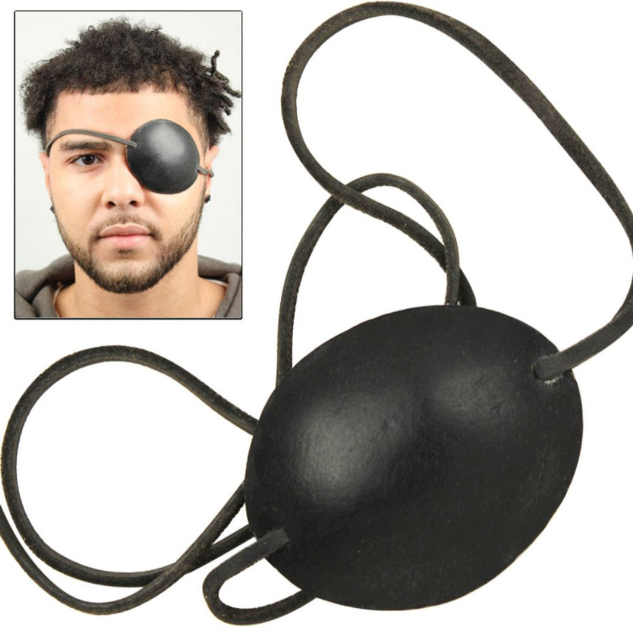 Pirate Captain Leather Eye Patch Black historical period - Tophatter Daily Deals