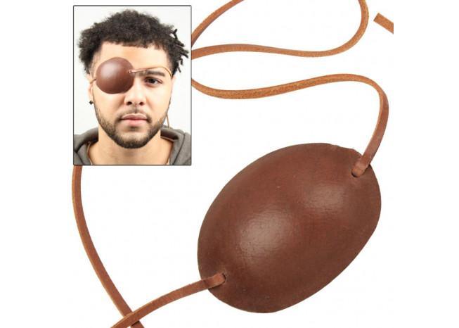Pirate Captain Leather Eye Patch Brown historical period - Tophatter Daily Deals
