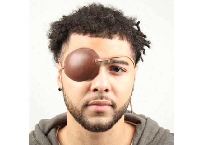 Pirate Captain Leather Eye Patch Brown historical period - Tophatter Daily Deals