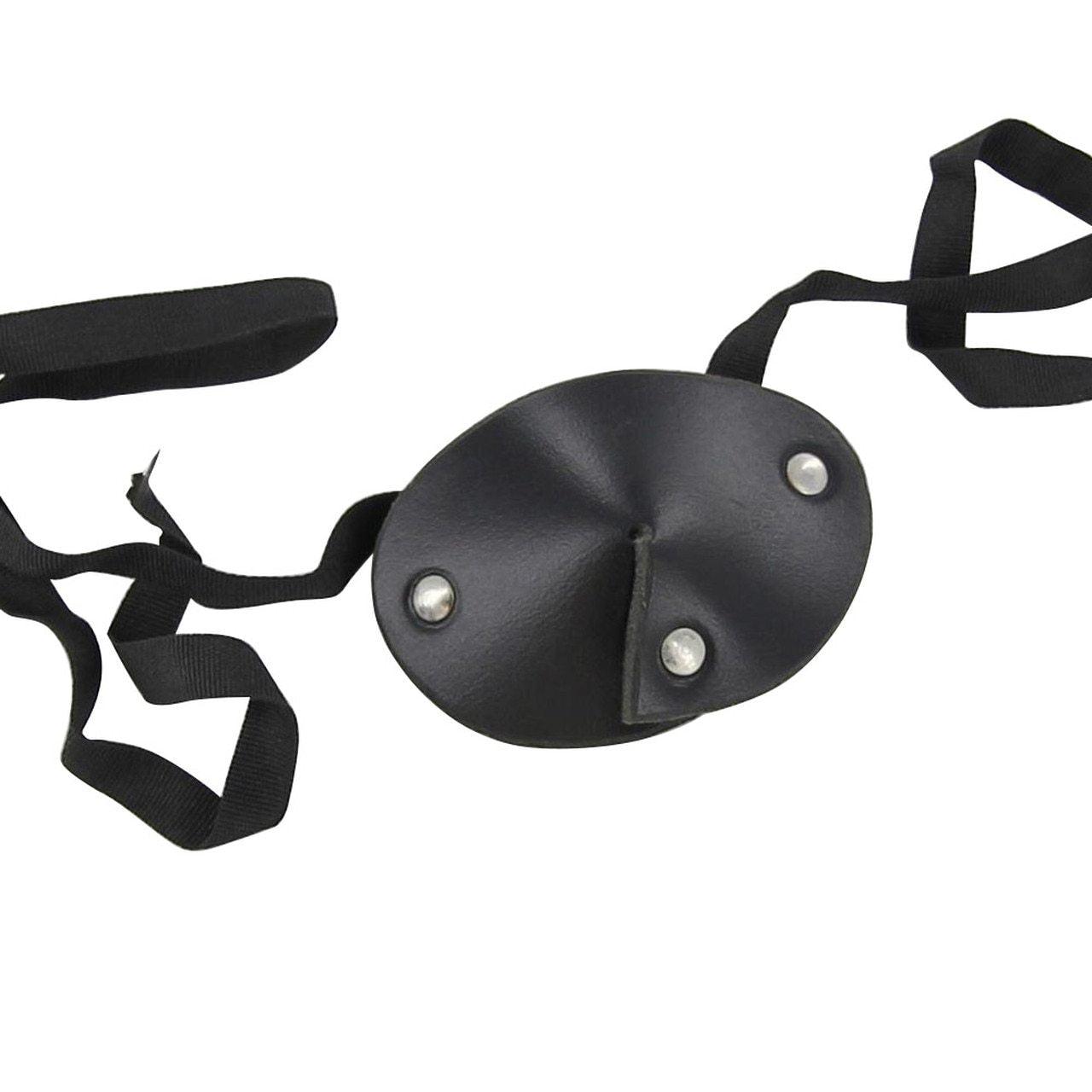 Leather Handmade Dark as Night Pirate Eye Patch novelty items - Tophatter Daily Deals