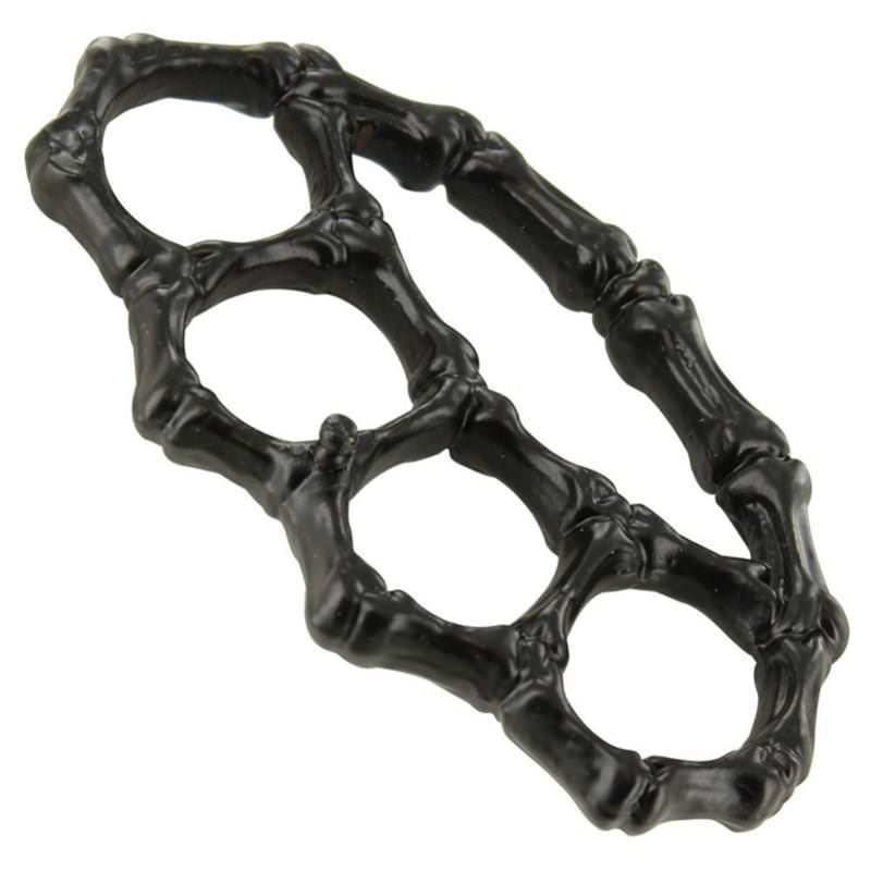 Aluminum Four Finger Bone Black Belt Buckle Paperweight Collectible Weapons - Tophatter Daily Deals