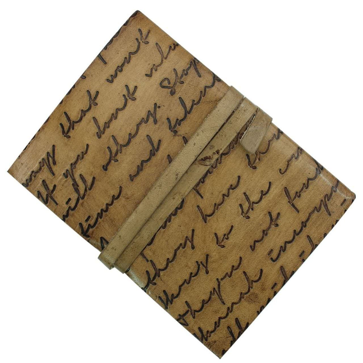 Words of Wisdom Handmade Leather Journal - Tophatter's Guns'N'Weapons Store Collectible Weapons - Tophatter Daily Deals